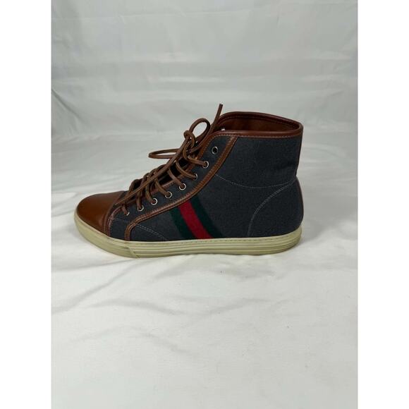 Gucci Web Accent Wool Sneakers US 11.5 SPB-MS 365978 main image 5